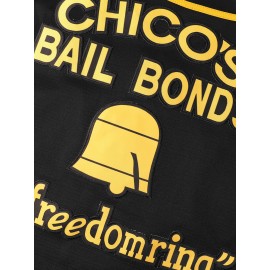 Boys's #3 Black Baseball Jersey with Embroidered Lettering - V-Neck, Button-Up, Polyester - Perfect for Sports & Casual Wear