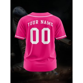 [Polyester Jersey] 100% Polyester Customizable Youngsters Baseball Jersey | Breathable & Washable, All-Over Print, Loose Fit, Sports & Casual Style for Boys & Girls - Perfect for Parties, Beach, Festive Occasions, Party Attire|Sporty Outfit