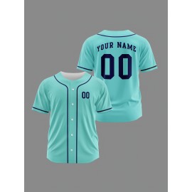 [Polyester Jersey] 100% Polyester Customizable Youngsters Baseball Jersey | Breathable & Washable, All-Over Print, Loose Fit, Sports & Casual Style for Boys & Girls - Perfect for Parties, Beach, Festive Occasions, Party Attire|Sporty Outfit