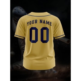 [Polyester Jersey] 100% Polyester Customizable Youngsters Baseball Jersey | Breathable & Washable, All-Over Print, Loose Fit, Sports & Casual Style for Boys & Girls - Perfect for Parties, Beach, Festive Occasions, Party Attire|Sporty Outfit