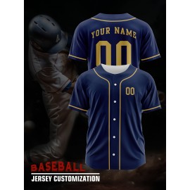 [Polyester Jersey] 100% Polyester Customizable Youngsters Baseball Jersey | Breathable & Washable, All-Over Print, Loose Fit, Sports & Casual Style for Boys & Girls - Perfect for Parties, Beach, Festive Occasions, Party Attire|Sporty Outfit