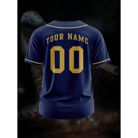 [Polyester Jersey] 100% Polyester Customizable Youngsters Baseball Jersey | Breathable & Washable, All-Over Print, Loose Fit, Sports & Casual Style for Boys & Girls - Perfect for Parties, Beach, Festive Occasions, Party Attire|Sporty Outfit