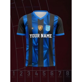 [Customizable Soccer Shirt] Customizable V-Neck Youngsters's Soccer Shirt | Personalized Name & Number, Comfortable Fit for Sports and Casual Wear, Outdoor Running, Polyester, Machine Washable, 2024