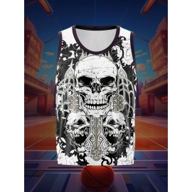 Children'S Customized Name And Number Basketball Sports Vest, Halloween Theme Suitable for Game Team Training Party, Comfortable Fit, Good Breathability, Outdoor Sports Running And Leisure