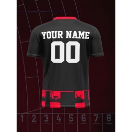 [Custom Football Shirt] Customizable V-neck Youngsters' Football Shirt Tops - Comfortable Fit for Sports Leisure Outdoor Running