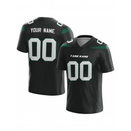 Customized Football Jersey - Personalized Team Name & Number, V-Neck Sportswear, Lightweight Summer Football Shirt with Bold Print, Casual or Team Uniform for Sports & Casual Wear