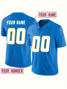 Women's plus-size custom football shirts personalized names and numbers, soft and breathable fabric for sports