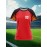 Customizable Plus Size Soccer Jersey - Personalized Name & Number, Red with Black Sleeves, Breathable Athletic Shirt for Team Sports & Outdoor Activities, Soccer Accessories, Team Sports Apparel, Dynamic Graphic Design, Durable Fabric Shirt