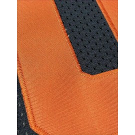 Customizable Women'S Football Shirt - Personalized Name & Number, Navy Blue with Orange Accents, V-Neck, Short Sleeve, Summer Sports Apparel for Team Building, Parties, or Casual Wear, Football Shirt, Party Apparel, Sporty Design, Comfortable Fit