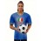 Women's Plus Size Italian Soccer Jersey - V-Neck, Short Sleeve, Breathable & Lightweight Polyester Sports Shirt with ITALY Flag Print, Moisture-Wicking Activewear for Fans & Players, Fan Apparel | Sporty Vneck | Knit Construction