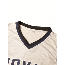 Stitched #3 Mens Grey Basketball Jersey, Breathable, Sleeveless, Embroidered Uniform Shirt For Men, Perfect For Sports & Outdoor Activities