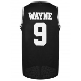Black Basketball Jersey, Polyester, Round Neck, Available in Sizes S to 3XL.