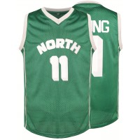 Stitched #11 Mens Green Basketball Jersey, Breathable, Sleeveless, Embroidered Uniform Shirt For Men, Perfect For Sports & Outdoor Activities