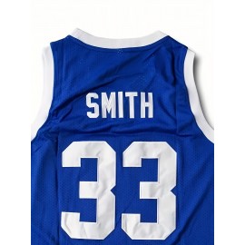Men's #33 Blue Basketball Jeresys Stitched Name And Number S-3XL