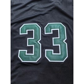 Men'S Embroidered GOAT 33 Basketball Jersey, Polyester Knit Fabric, Sports Style Crew Neck with Slight Stretch, All Seasons, Casual and Athletic Top for Outdoor, Basketball, and Party - Universal Fit