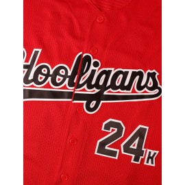 Men's#24K Red Baseball Jeresys Stitched Name And Number