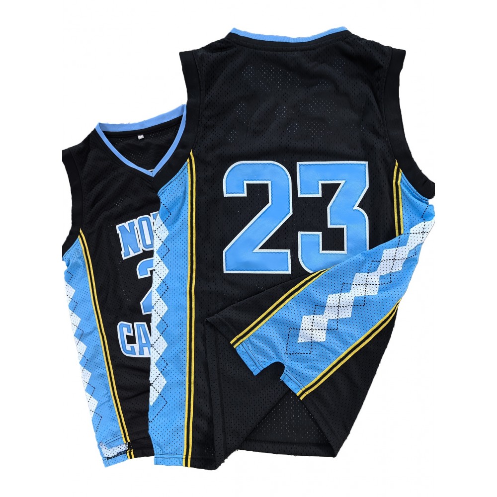 #23 Black Basketball Jersey, Polyester, Available In Sizes S To 3XL.