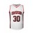 1pc Men'S Basketball Jersey - White Polyester V-Neck Sweatshirt with Embroidered Lettering & Number, Slight Stretch Knit Fabric, Loose Fit for Sports & Parties, Sizes S-3XL