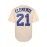 Men's #21 Cream Baseball Jersey with Embroidered Name & Number - V-Neck, Button-Up, Loose Fit for Sports, Parties & Casual Wear