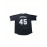 Men's#45 Black Baseball Jeresys Stitched Name And Number