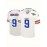 Men's White #9 Breathable Rugby Jersey, Active Slightly Stretch V Neck Short Sleeve Uniform American Football Shirt For Training Competition Party S-XXXL