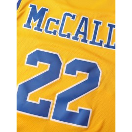 Mens Stitched 22 Yellow Basketball Jersey, Breathable, Sleeveless, Embroidered Uniform Shirt For Men, Perfect For Sports & Outdoor Activities