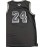 Men's Black Embroidered #24 Basketball Jersey - Breathable Polyester, Loose Fit V-Neck, Short Sleeves, Perfect for Sports, Outdoor Activities, and Casual Wear, Outdoor Activewear | Vneck Top | Polyester Fabric