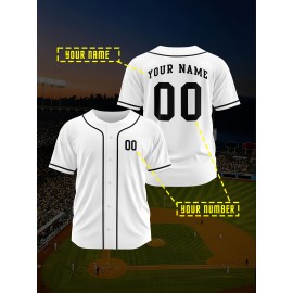 [Polyester Jersey] 100% Polyester Customizable Youngsters Baseball Jersey | Breathable & Washable, All-Over Print, Loose Fit, Sports & Casual Style for Boys & Girls - Perfect for Parties, Beach, Festive Occasions, Party Attire|Sporty Outfit