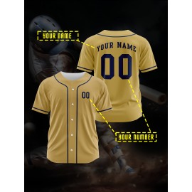 [Polyester Jersey] 100% Polyester Customizable Youngsters Baseball Jersey | Breathable & Washable, All-Over Print, Loose Fit, Sports & Casual Style for Boys & Girls - Perfect for Parties, Beach, Festive Occasions, Party Attire|Sporty Outfit